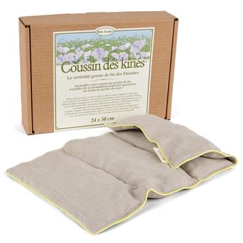 Visuel 1 du produit Coussin chauffant des kinés aux graines de lin Mille Oreillers - 24 x 50 cm