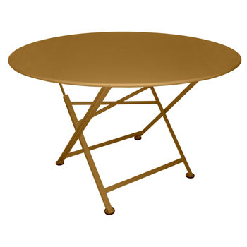 Visuel 1 du produit Table pliante Cargo coloris marron en acier Fermob - Ø 117 cm