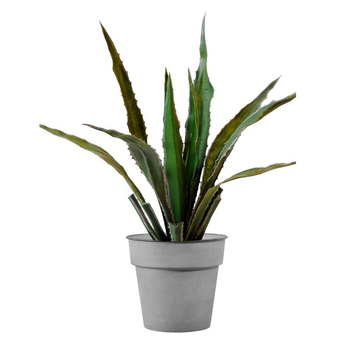 Visuel 1 du produit Pot horticole en acier peint gris clair Ø 22 x H 20 cm