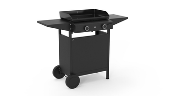 Visuel 1 du produit Desserte chariot pour plancha Origin fermé 60 coloris noir en acier Forge Adour Origin - 83,2 x 128,6 x 55,8 cm