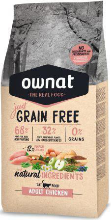 Visuel 1 du produit Croquette pour chat adulte Grain Free Just au poulet Ownat - 3 kg