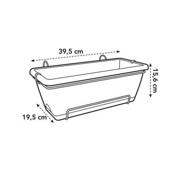 Visuel 1 du produit Jardinière 40cm Barcelona Elho L.39,5 x l.19,5 x H.15,6cm