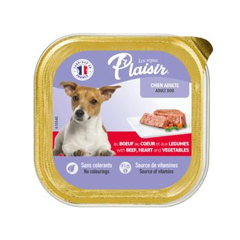 Visuel 1 du produit Terrine au bœuf Plaisir pour chien en barquette 150 g