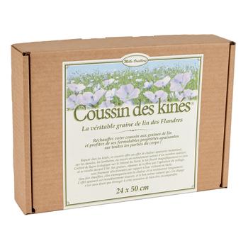 Visuel 1 du produit Coussin chauffant des kinés aux graines de lin Mille Oreillers - 24 x 50 cm