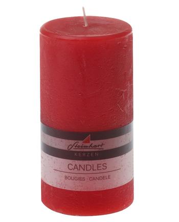 Visuel 1 du produit Bougie cylindrique rubis Rustique - Ø 7,8 x H 15 cm