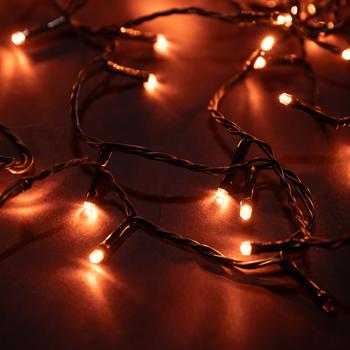 Visuel 1 du produit Guirlande lumineuse de Noël LED cuivre animée câble vert intérieur extérieur Flicker Light® - 8 m