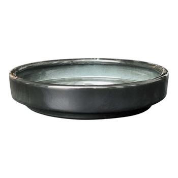 Visuel 1 du produit Soucoupe ronde en métal recyclé coloris gris océan vif Upcycle Conique - Ø 12 x H 2,5 cm