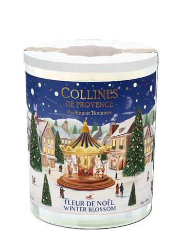 Visuel 1 du produit Bougie parfumée fleur de Noël Collines de Provence - 180 g
