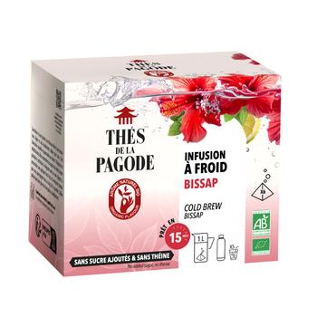 Visuel 1 du produit Infusion à froid bio bissap Thés de la Pagode - 6 infusettes