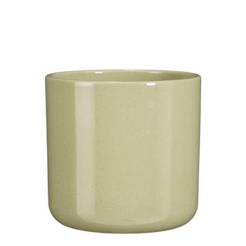 Visuel 1 du produit Pot rond coloris vert en céramique Fedor Mica Decorations - 15 x Ø 17 cm