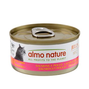 Visuel 1 du produit Pâtée pour chat HFC Jelly au saumon et poulet Almo Nature - 70 g