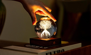 Visuel 1 du produit Boule en cristal et verre design Arbre de vie - Ø 8 x H 12 cm