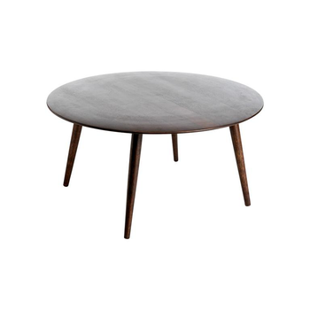 Visuel 1 du produit Table basse ronde à quatre pieds en bois de manguier brun - Ø 79,5 x H 40,5 cm