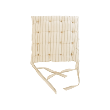 Visuel 1 du produit Galette de chaise carrée en coton kaki Isabeau - 40 x 40 cm