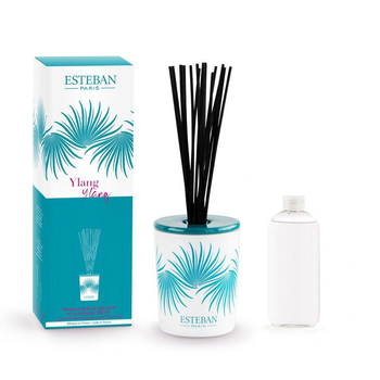 Visuel 1 du produit Bouquet parfumé déco et sa recharge Ylang-Ylang Esteban - 100 ml