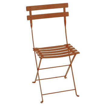 Visuel 1 du produit Chaise pliante Bistro Fermob coloris orange en acier - 38 x 40 x 82 cm