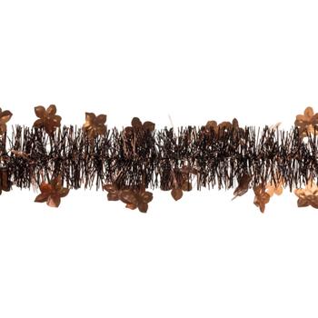 Visuel 1 du produit Guirlande de sapin feuille hellébore coloris marron et mocha en plastique - Ø 80 mm x 2 m