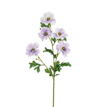 Visuel 1 du produit Tige de renoncule artificielle en plastique recyclé violet clair - 63 cm