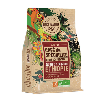 Visuel 1 du produit Sachet de café bio en grains spécialité Ethiopie Destination - 180 g