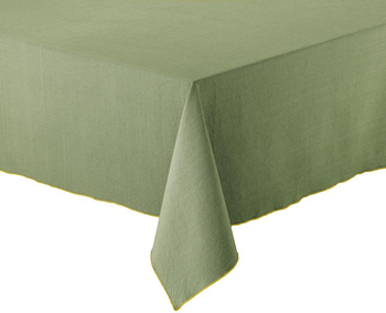Visuel 1 du produit Nappe en coton recyclé coloris matcha Grace - 250 x 140 cm