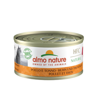 Visuel 1 du produit Pâtée pour chat en boite Almo Nature HFC Natural Poulet et Thon -70 g