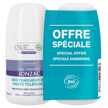 Visuel 1 du produit Lot de 2 déodorants fraîcheur 24 h haute tolérance bio Eau Thermale Jonzac – 2 x 50 ml