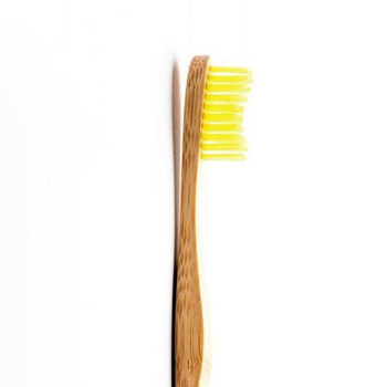 Visuel 1 du produit Brosse Ã  dents pour adulte en bambou souple coloris jaune