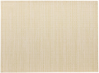 Visuel 1 du produit Set de table neige/or en PVC tissé Canna - 33 x 45 cm