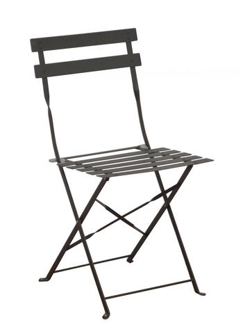 Visuel 1 du produit Chaise pliante métal, modèle Cuba, gris - PROLOISIRS