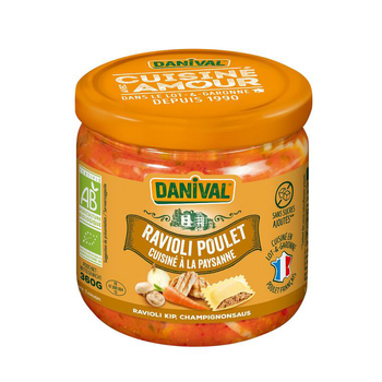 Visuel 1 du produit Raviolis bio poulet DANIVAL 360 g