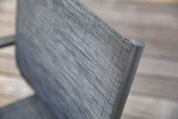 Visuel 1 du produit Fauteuil de jardin en aluminium et textilène gris - CREADOR Faro