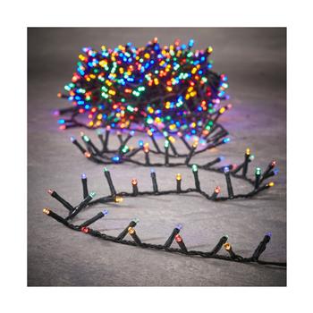 Visuel 1 du produit Guirlande lumineuse de Noël micro LED multicolore flicker snake light câble noir 8 fonctions animées intérieur - 20 m