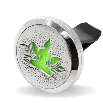 Visuel 1 du produit Diffuseur de voiture Clip'Arôme Bodhi coloris gris en inox Zen' Arôme