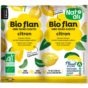 Visuel 1 du produit Sachet de flan en poudre bio goût citron Natali - 10 g