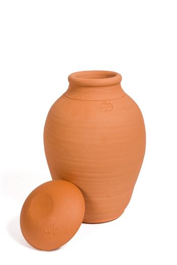 Visuel 1 du produit Ollas coloris orange en terre cuite 9 L Poterie Jamet - Ø 25,5 x 37 cm