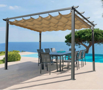 Visuel 1 du produit Pergola aluminium écru OZALIDE Oregon - 3x3m