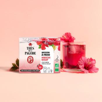 Visuel 1 du produit Infusion à froid bio bissap Thés de la Pagode - 6 infusettes