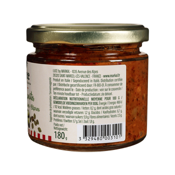 Visuel 1 du produit Sauce bio Apéripasta tomates olives câpres Luce - 180 g