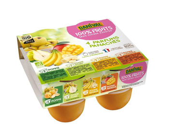 Visuel 1 du produit Panaché de desserts de fruits x8 Danival - 100 g
