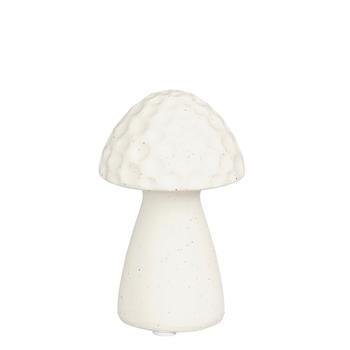 Visuel 1 du produit Champignon décoratif en grès blanc - Ø 8 x H 13 cm