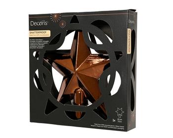 Visuel 1 du produit Cimier forme étoile en plastique recyclé expresso - Ø 20 cm