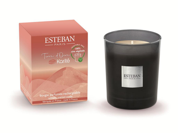 Visuel 1 du produit Bougie parfumée initiale senteur terre d'ocre karité Esteban - 180 g