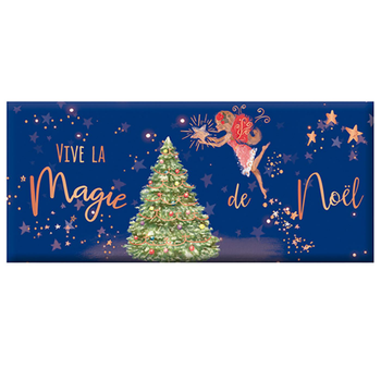 Visuel 1 du produit Mini tablette de chocolat au lait  « Vive la magie de Noël » Art Grafik