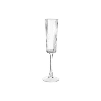 Visuel 1 du produit Coupe à champagne en verre transparent strié Grigio - Ø 5 x H 24,5 cm