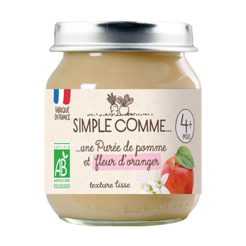 Visuel 1 du produit Pot pomme fleur d'oranger bio Simple Comme - 125g