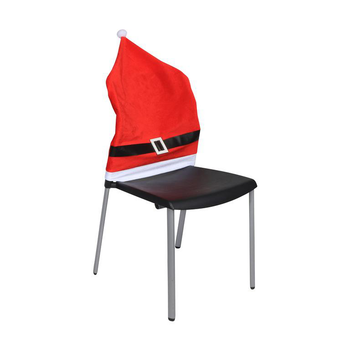 Visuel 1 du produit Housse de chaise en velours rouge Bonnet de Père Noël x 4 - 48 x 65 cm