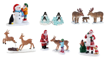 Visuel 1 du produit Scénette avec figurines pour village de Noël Lemax Santa’s wonderland