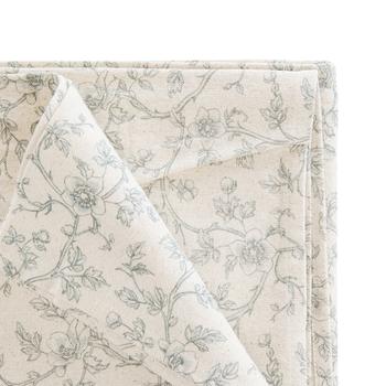 Visuel 1 du produit Nappe en coton écru à fleurs bleues Tiffany - 250 x 150 cm