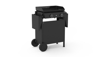 Visuel 1 du produit Desserte chariot pour plancha Origin fermé 60 coloris noir en acier Forge Adour Origin - 83,2 x 128,6 x 55,8 cm