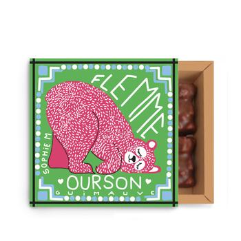 Visuel 1 du produit Ourson guimauve boite à mots tous doux Sophie M - 65 g